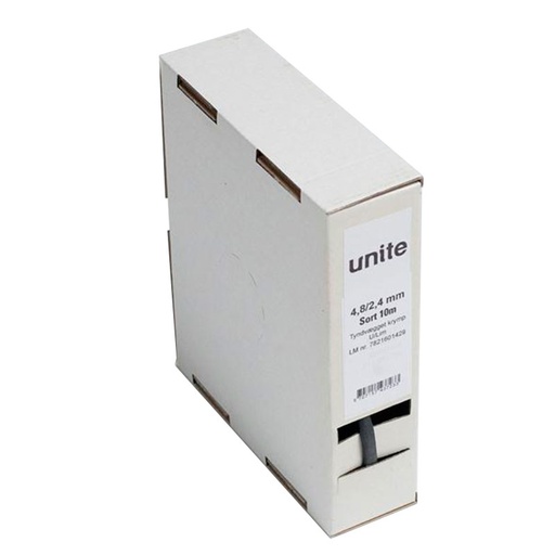 [7821601429] Tyndvægget krymp u. lim 4,8 mm. sort 10 m