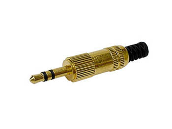 [H20916] JACK stik - 3,5mm stereo han, forgyldt