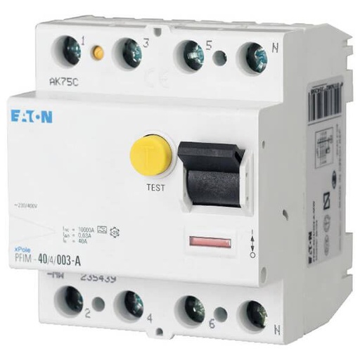 [7822102707] Fejlstrømsafbryder 40A 4P 300mA (PFI type A)