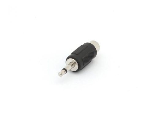 [H20986] 3,5mm mono JACK han til RCA(Phono) hun - Sort plast