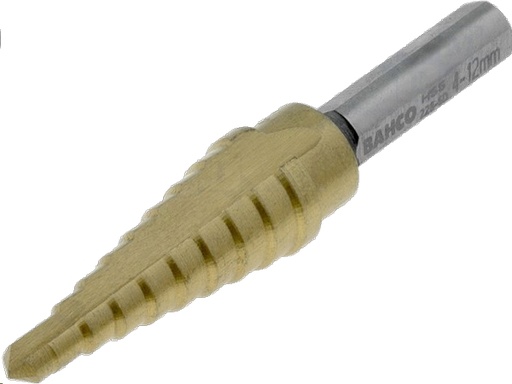 [H22182] HSS-TIN pladebor - 4-12mm trappebor, 1/4" (6,3mm)