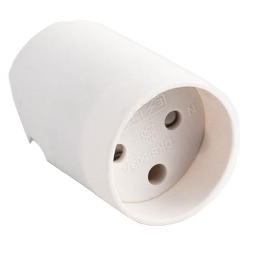 [7828101210] Forlængerled rund hvid