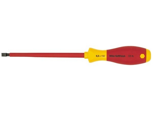 [H39282] SOFTFINISH VDE/GS ELECTRIC - Flad skruetrækker 6.0 x 150mm
