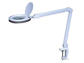 [H57652] Bord-luplampe - 8W, 8 dioptri, 60 hvide LEDs, Hvid