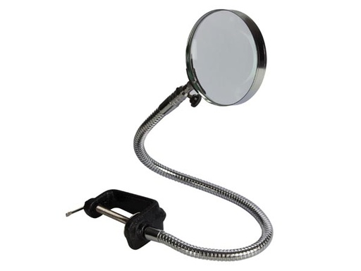 [H21690] Lup - Forstørrelsesglas m. 3x dioptri, svanehals bordmont.