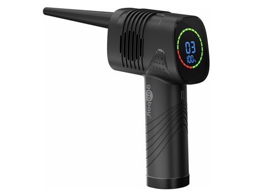 [H62429] Genopladelig trykluft blæser m. 5 dyser - 2000mAh, Sort