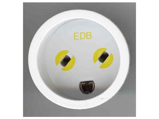 [H31766] EDB stikkontakt - 240V til indbygning, (Ø43mm)