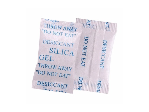 [H48542] SILICA GEL Fugtfjernerposer - 25x65mm, 2g (50 stk.)