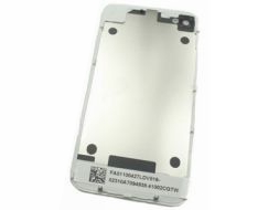 [H39400] Glas bagcover til Apple iPhone 4S - Hvid