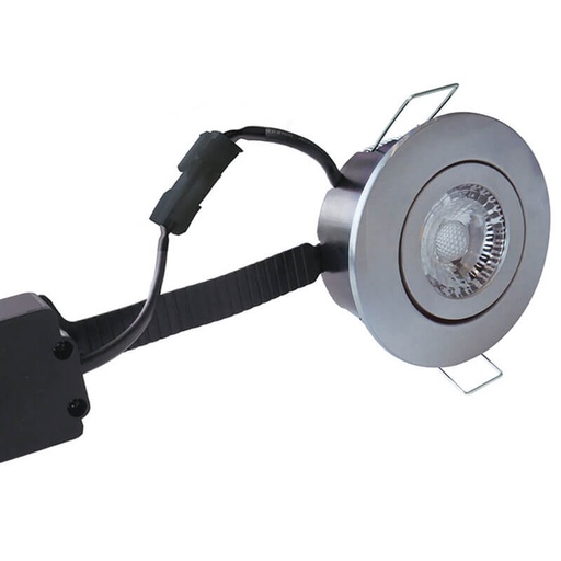 [7842254826] LED spot m. 6W 35° - rund børstet 33mm Type: 3502