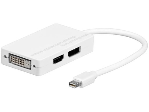 [H33206] DisplayPort adapter - Mini DP han til HDMI/DVI/DP (3-i-1)