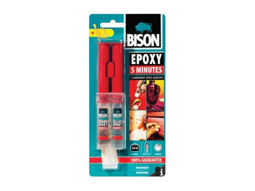 [H32572] Bison EPOXY - Hurtighærdende 2-komponent epoxylim (24ml)