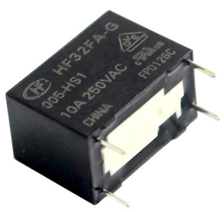 [H15252] Miniature relæ - 12VDC 5A, 1 x slutte (SPST-NO), 4-ben