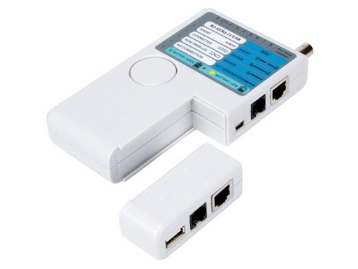 [H43992] USB og LAN kabeltester (USB-A/B, BNC, RJ45/RJ12/RJ11/RJ10)