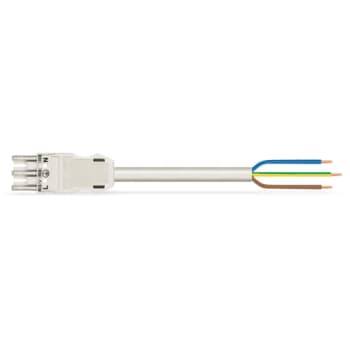 [4228587741] Tilslutningskabel 2M PVC Eca hun/fri 3-polet hvid