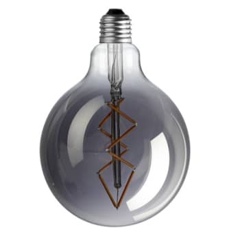 [6249200173] Pære LED 6W Globe Mørktonet Glas Ø125 Zig Zag
