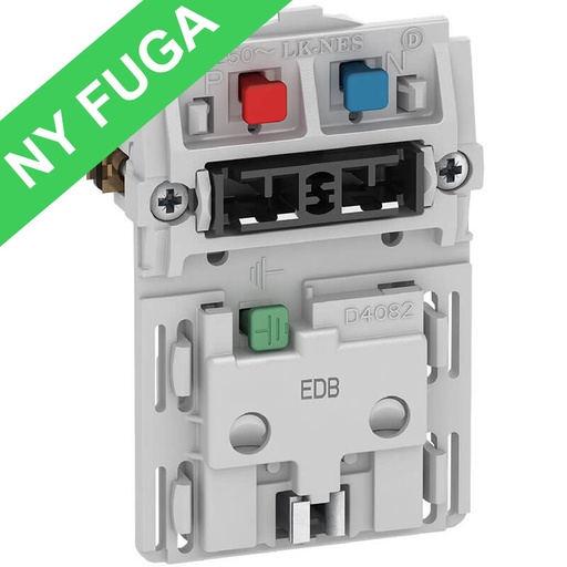[1017056172] Fuga stikkontakt EDB 2-polet m/jord og afbryder