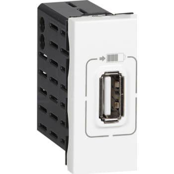 [8717102044] Mosaic USB lader Type A+C 1.5A 7.5W 1M hvid
