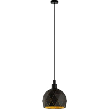 [4241801789] Roccaforte pendel E14 Ø170, sort/guld