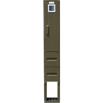[8212048726] Målergadeskab med sokkel grøn RAL6014 med stikbensklemrække STCP2684-RAL6014-MSR-S