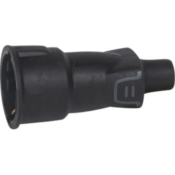 [8728300259] Mellemled Schuko M/J, gummi, sort, IP44