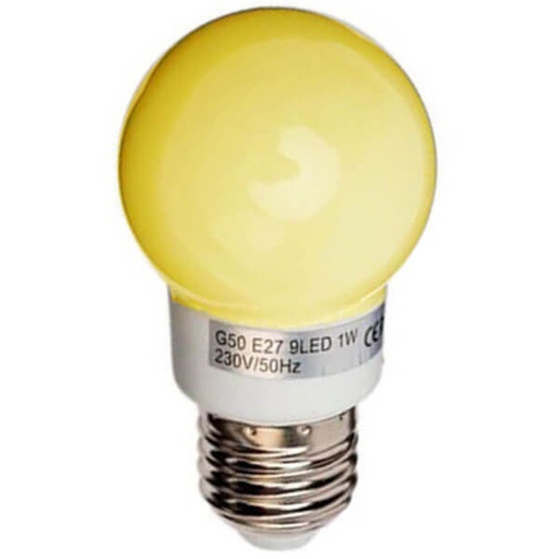 [7850200532] DECO Kronepære Ø50mm LED 1W E27 Gul