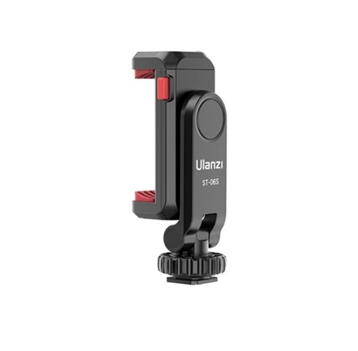 [H52166] Smartphone holder m. mikrofon-mount, 1/4" tripod-gevind Sort