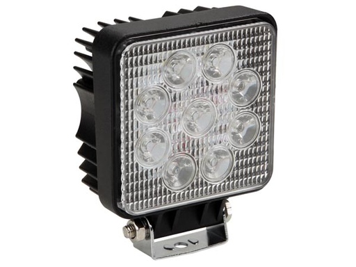 [H49018] LED projektør - 9-30V 27W, neutral Hvid, Sort (IP67)