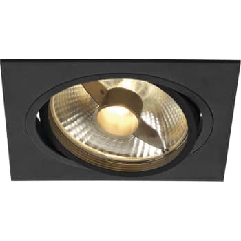 [4242904559] NEW TRIA ES111 SQUARE sort GU10 maks. 75W inkl. bladfjedre