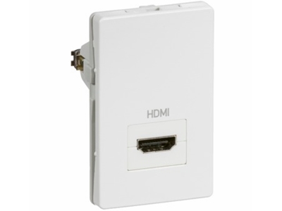[H31029] FUGA HDMI vægdåse - 1.5 modul, Hvid