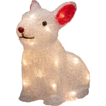 [6648703145] Konstsmide Kanin i akryl 22 cm, 24 varmhvide LED.