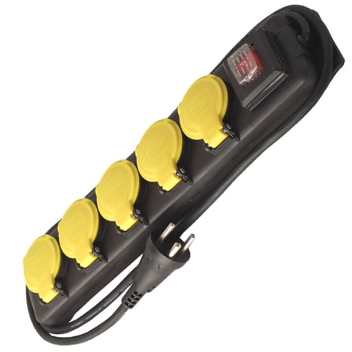[7897990737] Stikdåse 5 vejs med jord IP44 3x1mm2 H07RN-F 15m