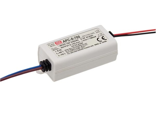 [H34831] Konstantstrøm LED driver - 700mA (7,7W) 5-11Vdc (IP42)