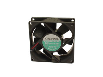 [H16421] DC blæser - 80x80x25mm 12Vdc 1,7W Glideleje, 2 ledn.