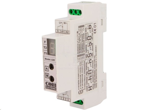 [H35093] DIN-skinne timer - 0,01s-100t, 2 x NO, 24-250V / 16A
