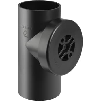 [184111263] 63 mm x 90° Renserør med dæksel sort PEH Geberit