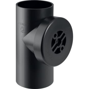 [184111310] 110 mm x 90° Renserør med dæksel sort PEH Geberit