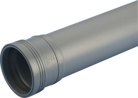 [186020100] Wavin 32 x 1000 mm grå PP-afløbsrør med muffe