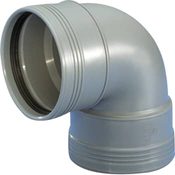 [186118050] Wavin Ø50 mm 88,5°  bøjning muf/muf PP grå