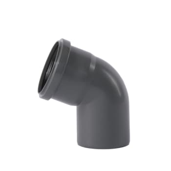 [186134675] 75 mm x 67° Bøjning afløb PP grå