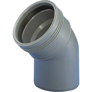 [186154110] Wavin bøjning Ø110mm 45°, grå PP