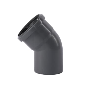 [186154675] 75 mm x 45° Bøjning afløb PP grå