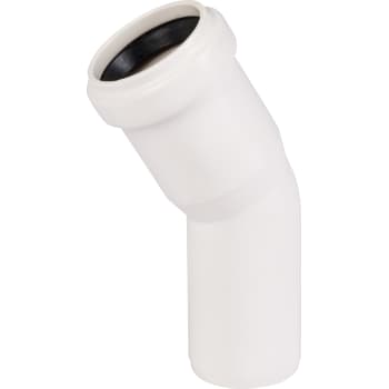 [186161332] 32 mm x 30° Bøjning afløb hvid PP
