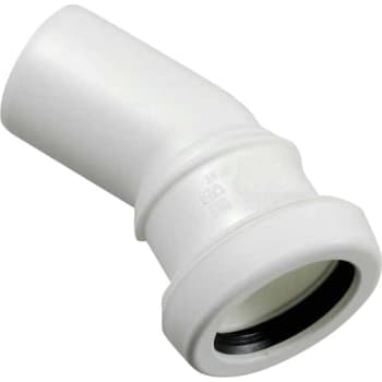 [186161340] 40 mm x 30° Bøjning afløb hvid PP