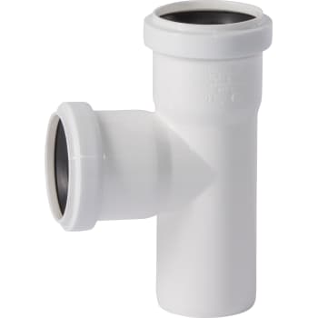 [186300350] Ostendorf Ø50 x 50mm grenrør, 87,5°, PP hvid