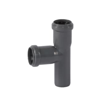 [186301632] 32 mm x 87° Grenrør afløb PP grå