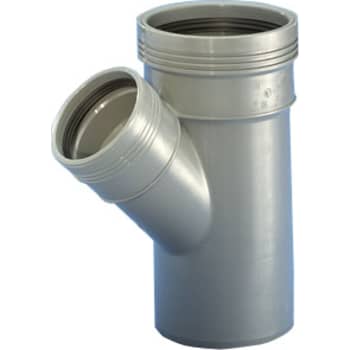 [186381106] Wavin grenrør Ø110x50mm 45°, grå PP