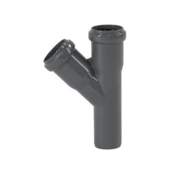 [186381632] 32 mm x 45° Grenrør afløb PP grå