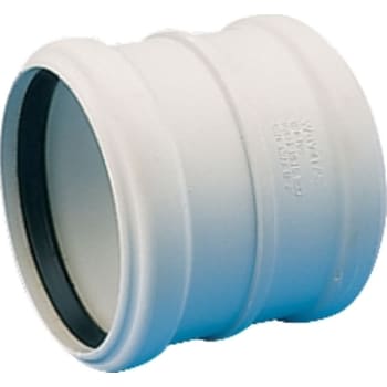 [186551340] 40 mm Dobbeltmuffe afløb hvid PP