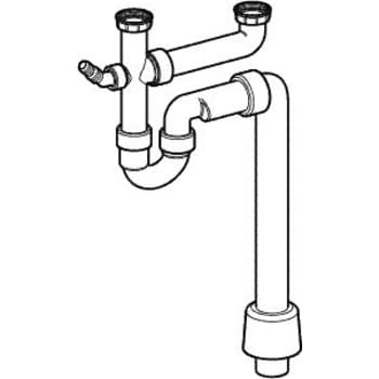 [188945050] 50 mm Køkkenvandlås dobbelt Geberit